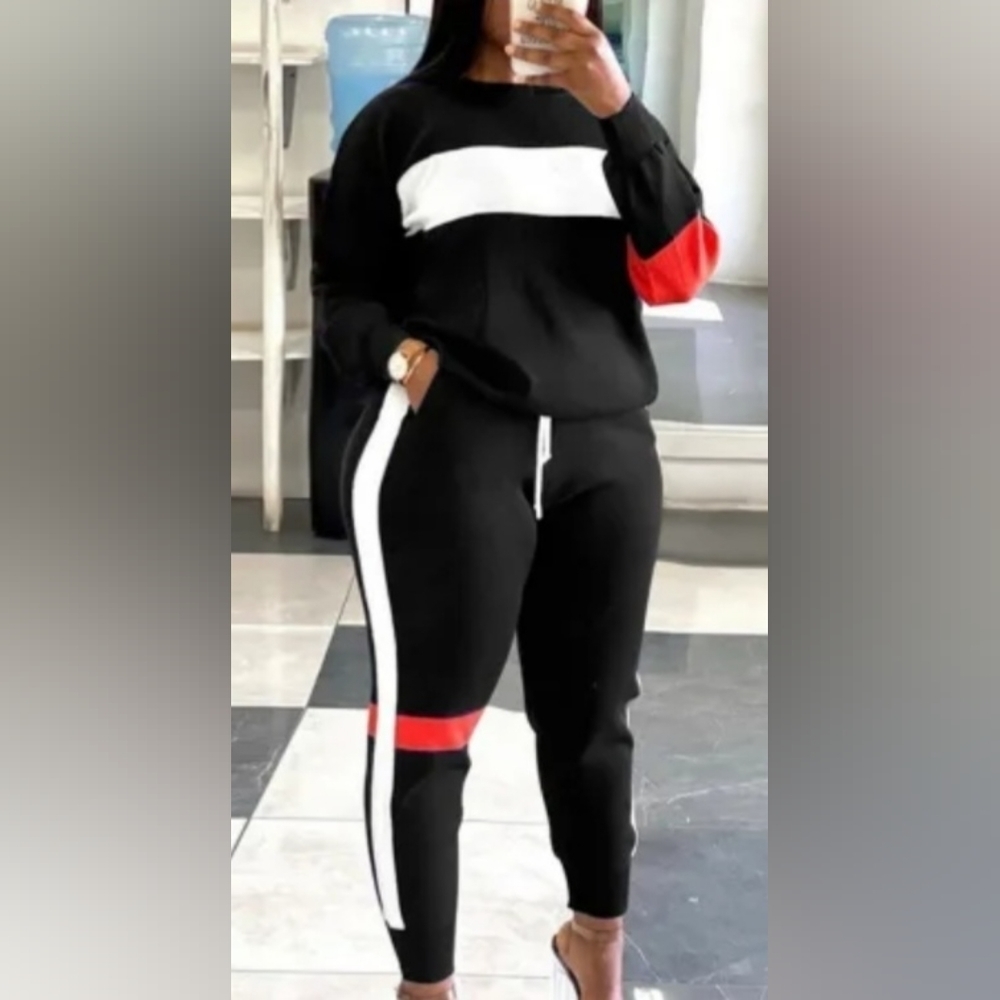 NWT Black Casual Long Sleeve 2 Piece Set